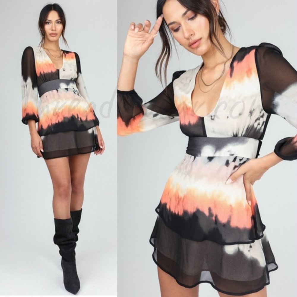 NEW - Women's Layer Dress Black and White